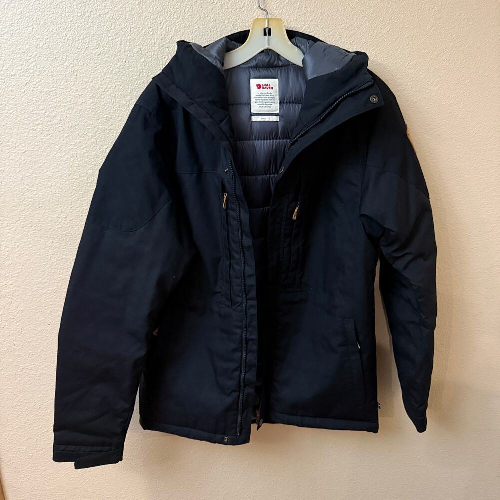 Fjallraven Skogso Padded Jacket G1000 Men's S black Hooded Insulated NWT